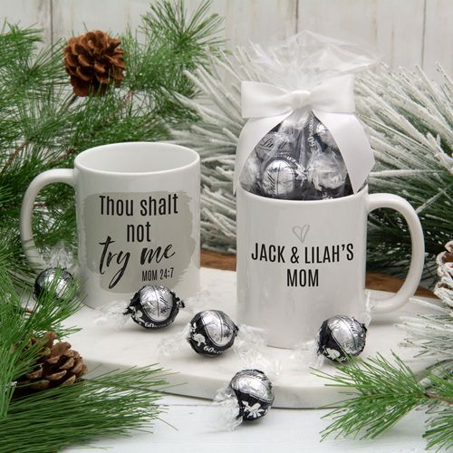 Personalized Thou Shalt Not 11oz Mug with Lindt Truffles