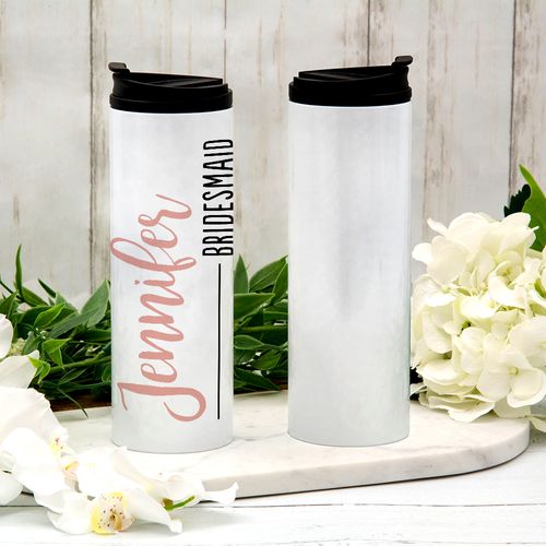Personalized 16oz Stainless Steel Thermal Tumbler- Bridesmaid