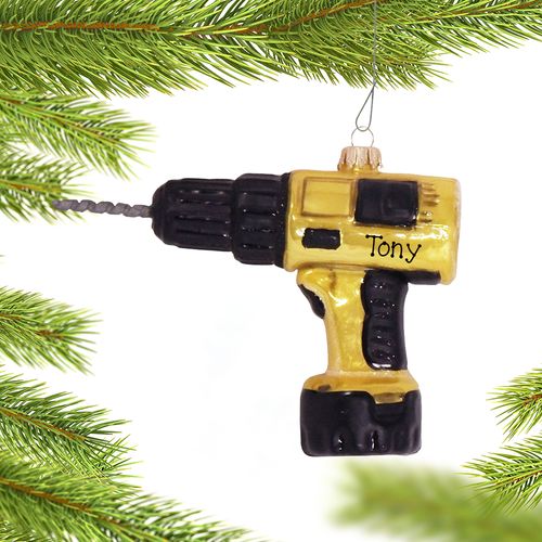 Personalized Power Drill Christmas Ornament