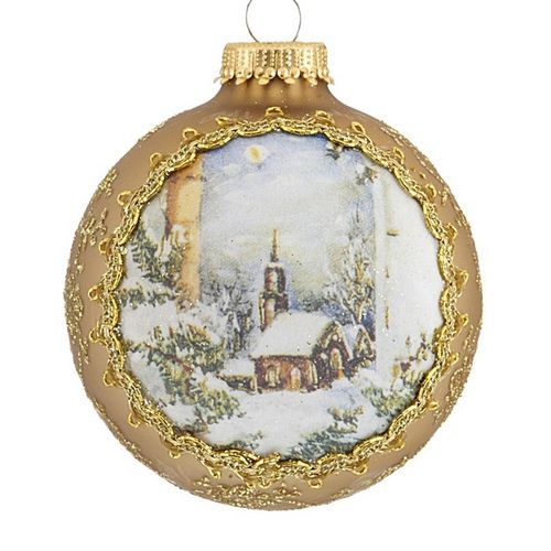 2019 Dated Masters on Silk (Winter Night) Christmas Ornament