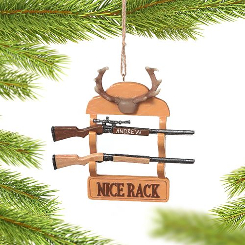 Personalized Nice Rack Christmas Ornament