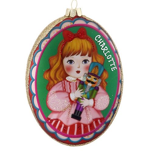 Personalized Clara with Nutcracker Disc Christmas Ornament