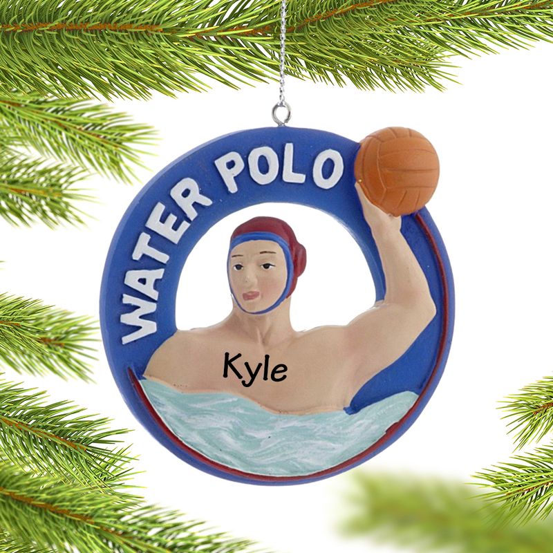 Personalized Water Polo Christmas Ornament Personalized Christmas