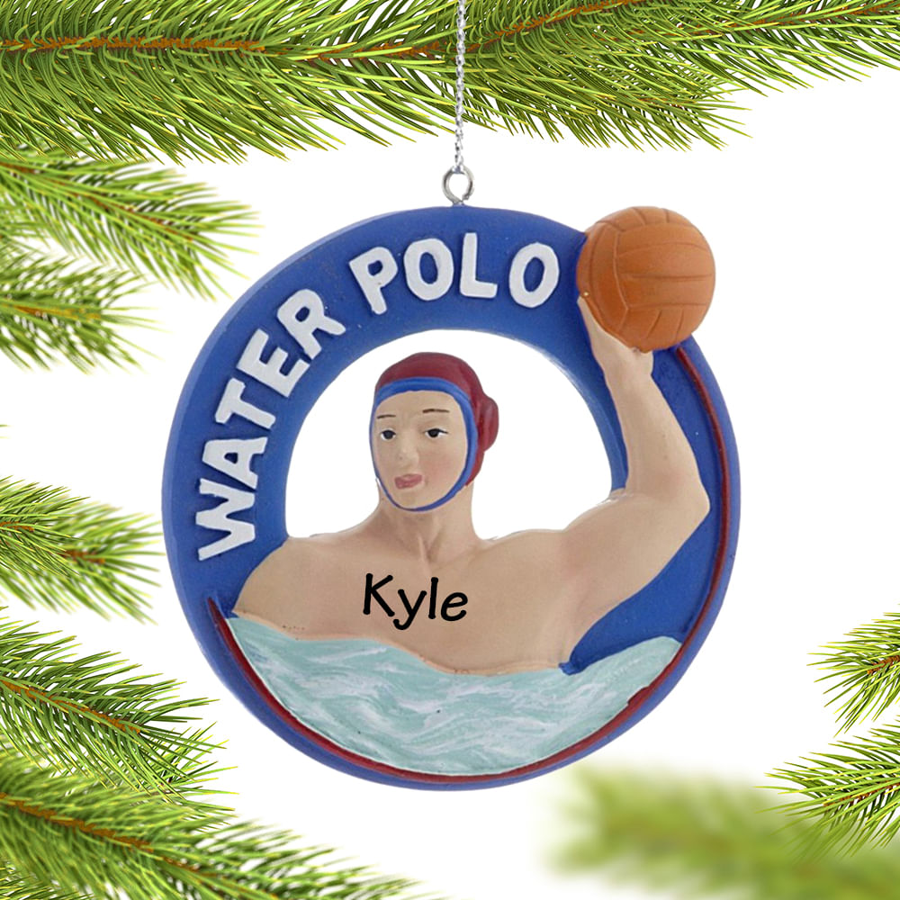 Personalized Water Polo Christmas Ornament Personalized Christmas