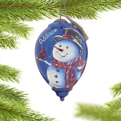 Personalized Magic of Christmas Snowman Christmas Ornament