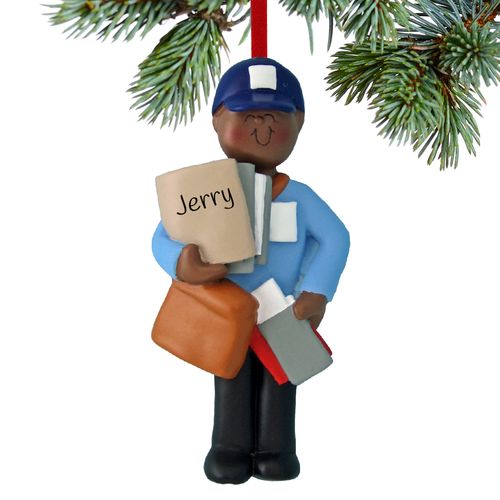 Personalized Mailman Delivering The Mail Christmas Ornament