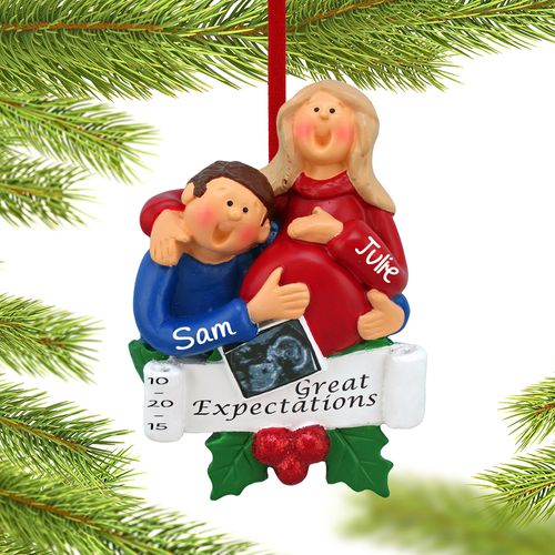 Personalized Great Expectations Happy Couple Christmas Ornament