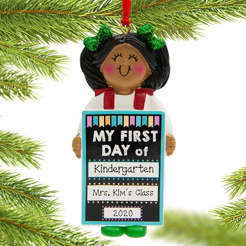 Personalized First Day of School Christmas Ornament