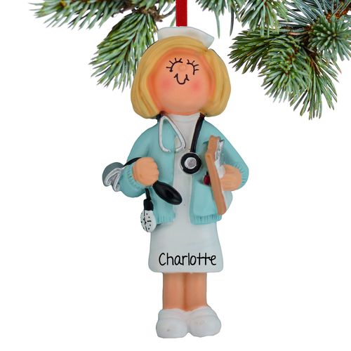 Personalized Nurse Christmas Ornament