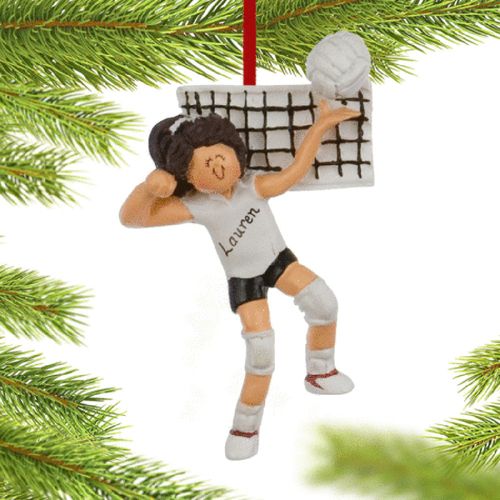 Personalized Volleyball Female Christmas Ornament