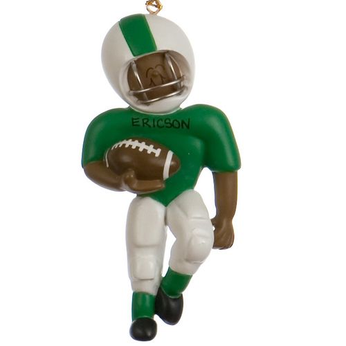 Personalized Football Player (Choose Uniform Color) Christmas Ornament