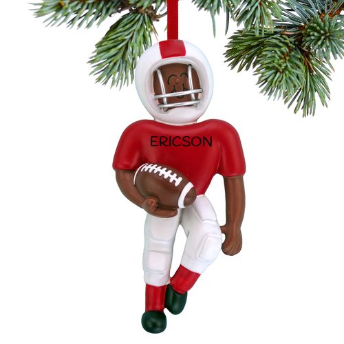 Personalized Football Player Christmas Ornament