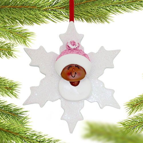 Snowflake Baby Girl Christmas Ornament