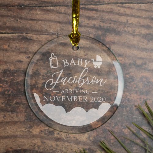 Personalized Expecting Baby Christmas Ornament