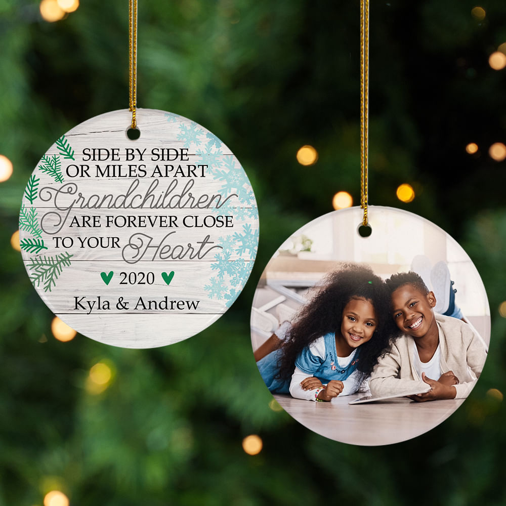 Personalized Grandchildren Photo Christmas Ornament - Personalized ...