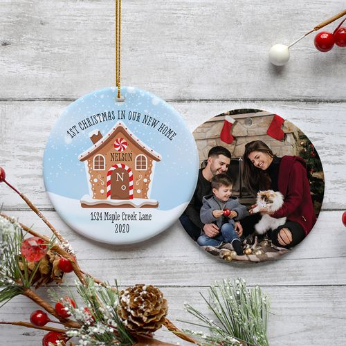 Personalized First Christmas in Our New Home Photo Christmas Ornament