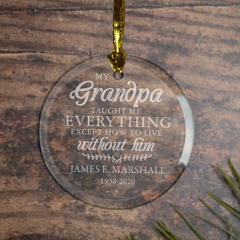 Personalized Grandpa Memorial Christmas Ornament - Personalized Christmas  Ornaments