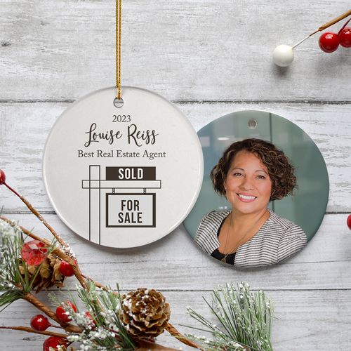 Personalized Best Realtor House Christmas Ornament