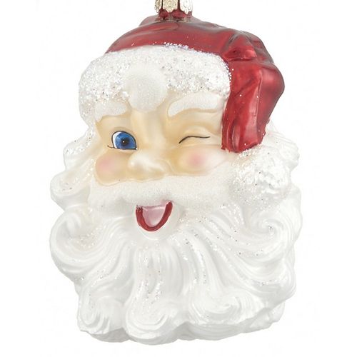 Personalized Winking Santa Christmas Ornament