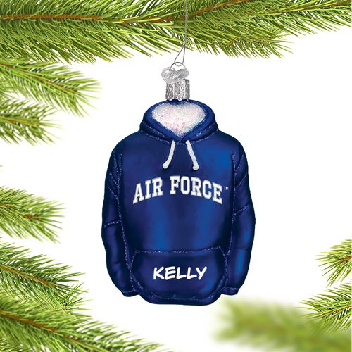 Personalized Air Force Hoodie Sweatshirt Christmas Ornament