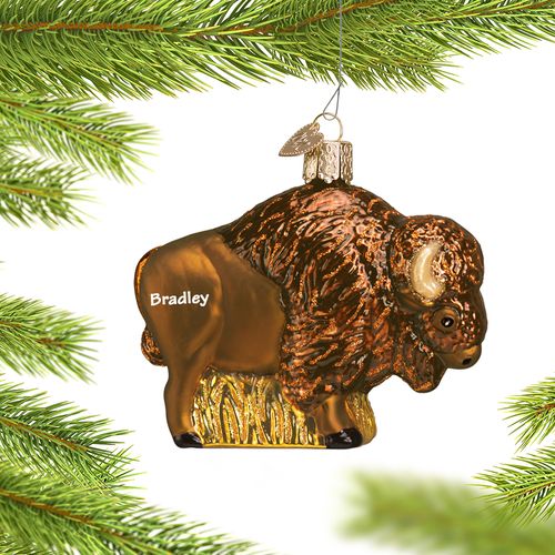 Personalized Buffalo Christmas Ornament