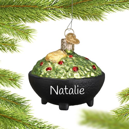 Personalized Guacamole Christmas Ornament