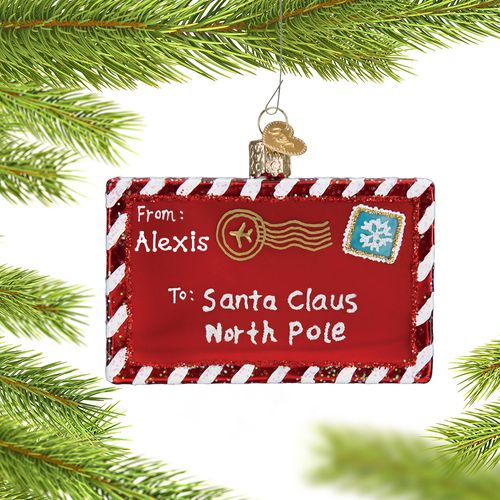 Personalized Letter to Santa Christmas Ornament