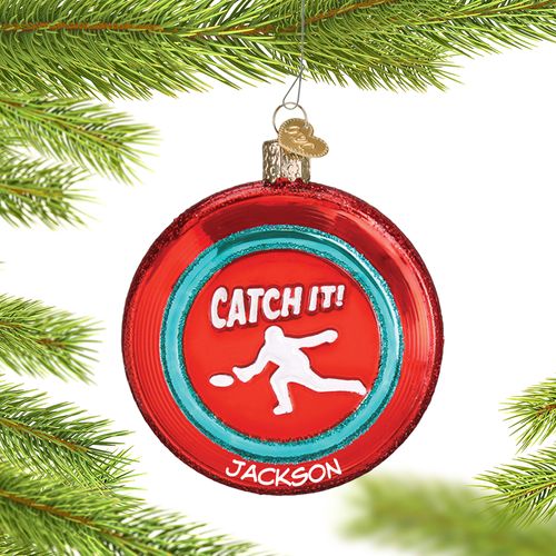 Personalized Sports Disc Christmas Ornament