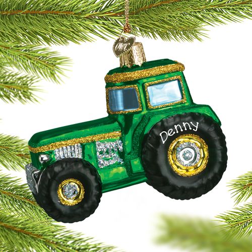 personalized tractor christmas ornaments