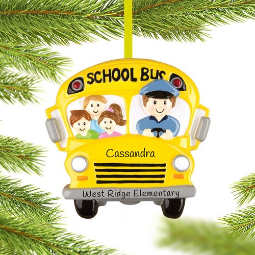 Personalized Bus Driver Christmas Ornament