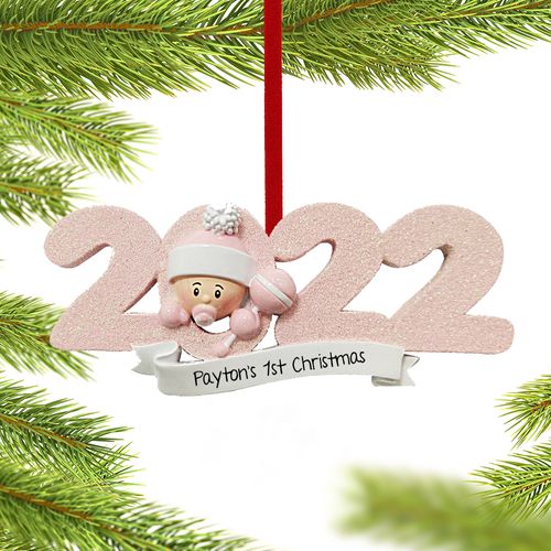 Personalized 2022 Baby's First Christmas Ornament