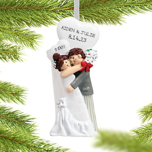 Personalized I Do Couple Christmas Ornament