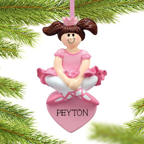 Personalized Ballet Princess Christmas Ornament