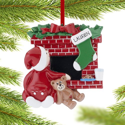 Personalized Waiting For Santa Christmas Ornament