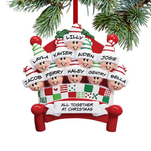 Family Of 10 Christmas Ornament 