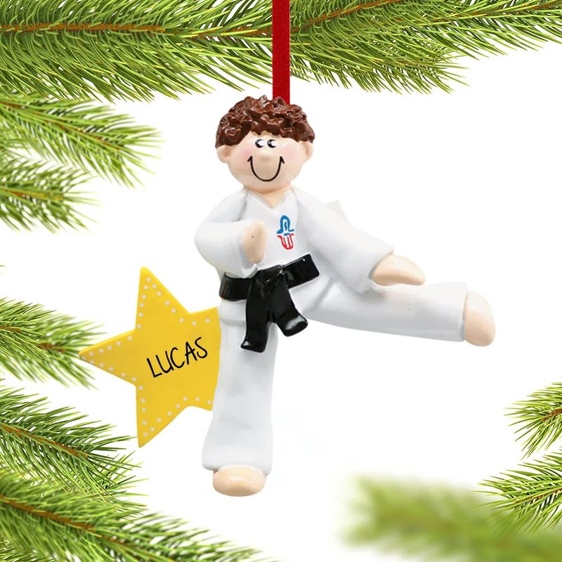 Karate christmas best sale ornament boy