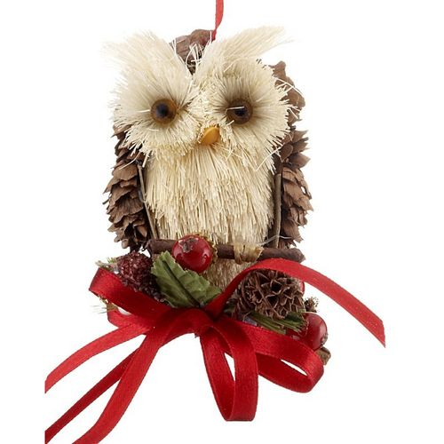 Personalized Handmade Woodland Owl Christmas Ornament