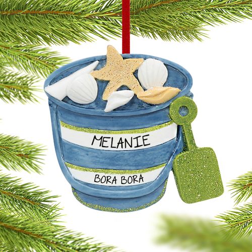 Personalized Sand Pail Christmas Ornament