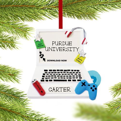 Personalized Teenage Computer Christmas Ornament
