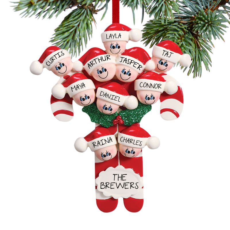 Family Of 10 Christmas Ornament 