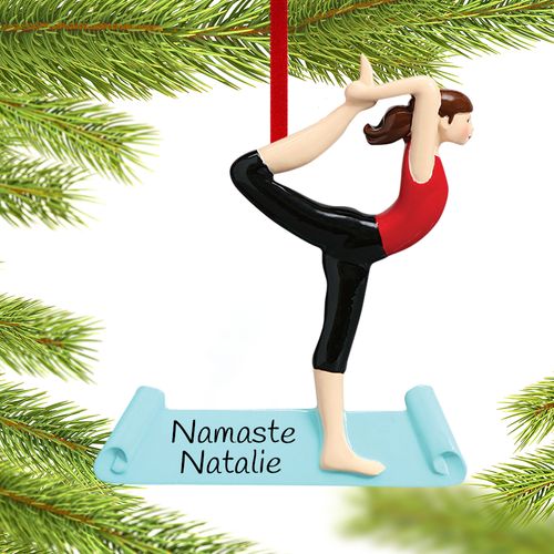 Personalized Yoga Pose Christmas Ornament