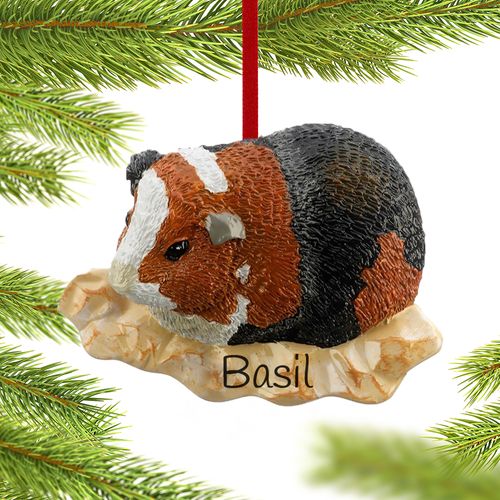 Personalized Guinea Pig Christmas Ornament