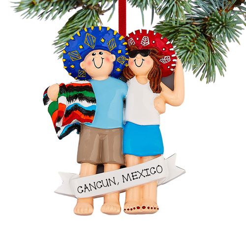 Personalized 'Love in Mexico" Christmas Ornament