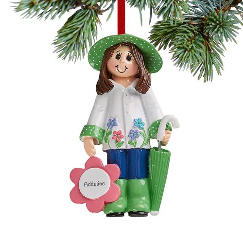 Personalized Loves Gardening Christmas Ornament