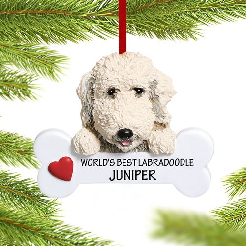 Personalized Labradoodle Christmas Ornament