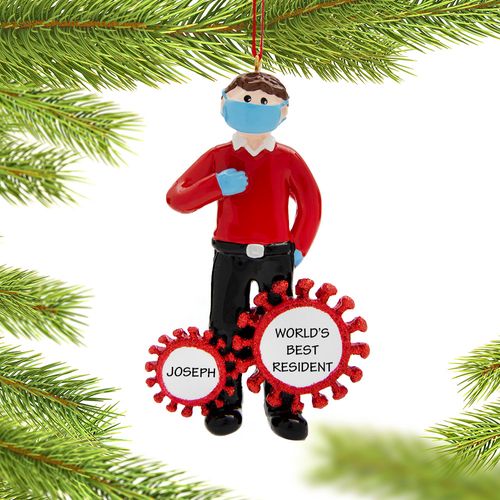 Personalized World's Best Resident Christmas Ornament