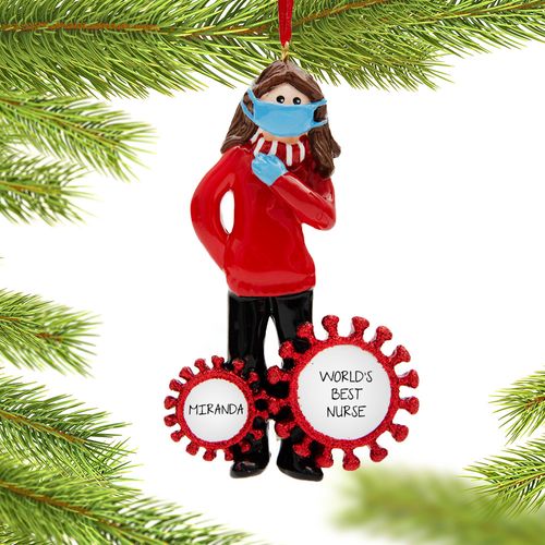 Personalized World's Best Nurse Christmas Ornament
