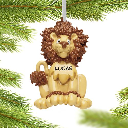 Personalized Lion Christmas Ornament