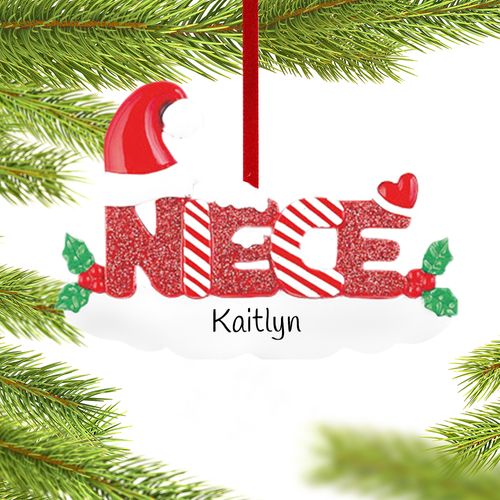 Personalized Niece Letters Christmas Ornament