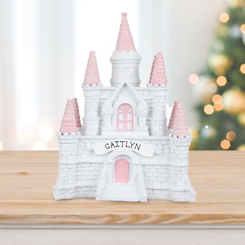 Personalized Large Castle Piggy Bank Christmas Ornament